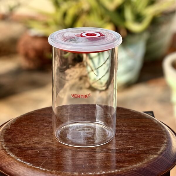 airtight storage jar with push pull lid